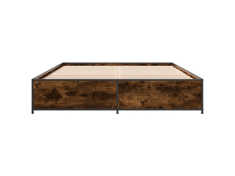  Lit double- lit adulte -  cadre de lit sans matelas chêne fumé 120x190 cm  - Conforama C