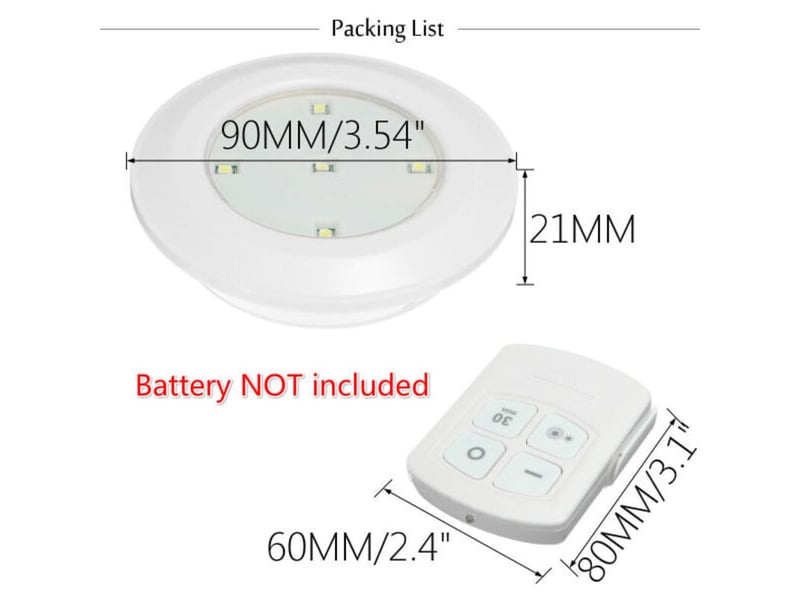 Télécommande à piles aaa lumière led sous la lumière de l'armoire 3 pièces lumière avec 1 contrôleur pc - Conforama B