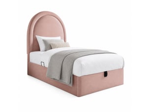 Lit coffre 90x190 cm STILVORA   coloris rose