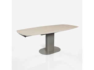 Table extensible en céramique et acier 120150200x89 zayn - beige