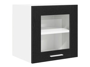 Meuble de rangement cuisine, armoire suspendue chêne noir 40x31x40cm bois d'ingénierie