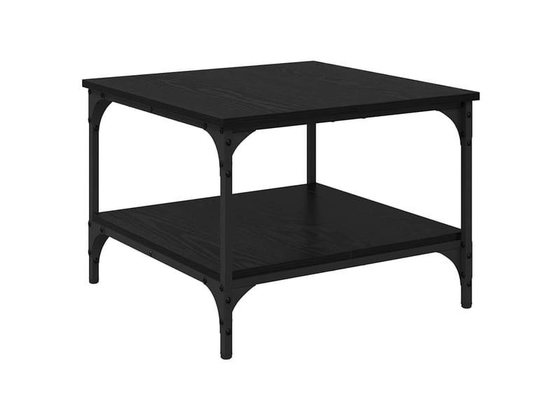 Table de chevet - table basse chêne noir 55 x 55 x 40 cm bois d'ingénierie - Conforama A