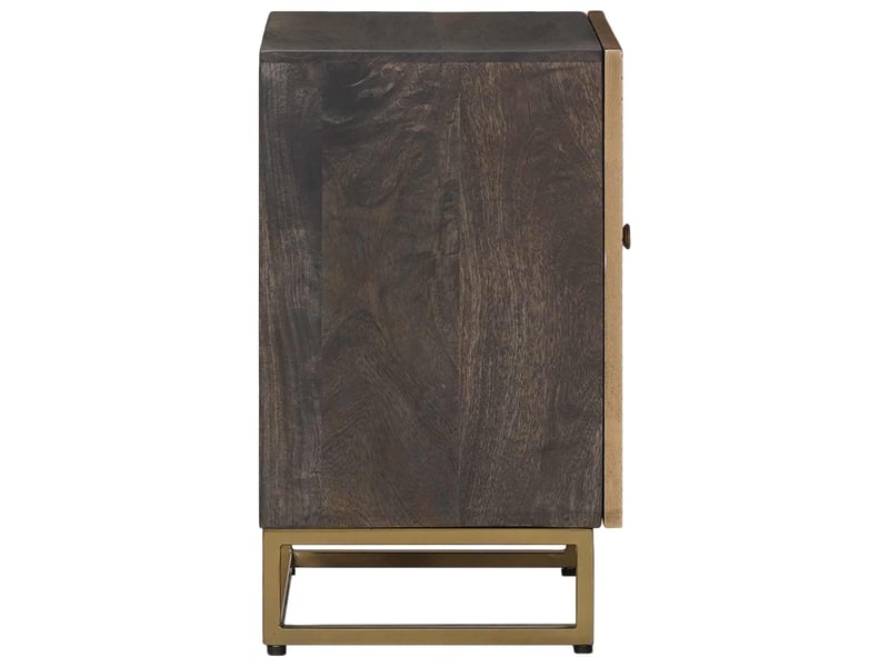  Table de chevet faite main marron café 40 x 30 x 50 cm  - Conforama D