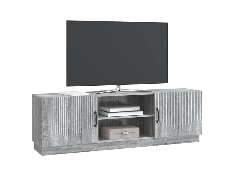  Meuble tv - banc tv - meuble de rangement sonoma gris 150 x 31 x 47 cm bois d'ingénierie  - Conforama C
