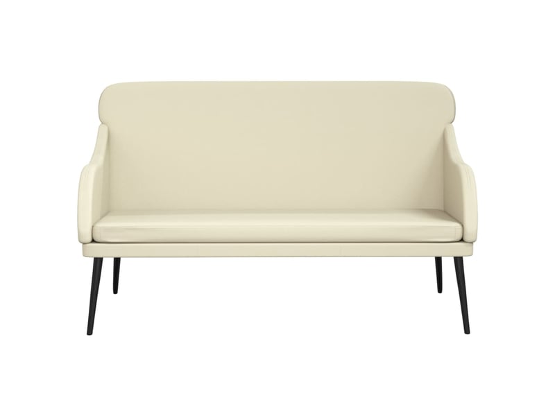  Banc chambre, banc de lit crème 110x76x80 cm similicuir  - Conforama C