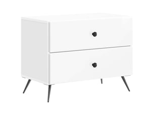 Table de chevet - cabinet de chevet - table de nuit blanc brillant 62 x 34,5 x 47,5 cm