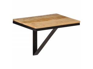 Étagère murale, étagère suspendue 40x30x32 cm bois massif de manguier et fer cf41908