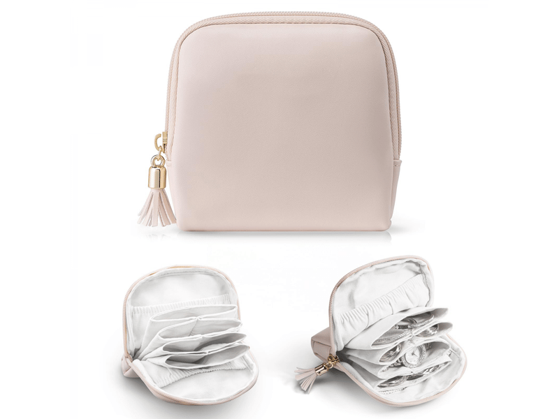  Petit organisateur de bijoux de voyage, pochette à bijoux, sac de rangement pour bracelets bagues boucles d'oreilles, trousse de voyage portable  - Conforama A