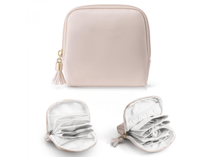 Petit organisateur de bijoux de voyage, pochette à bijoux, sac de rangement pour bracelets bagues boucles d'oreilles, trousse de voyage portable