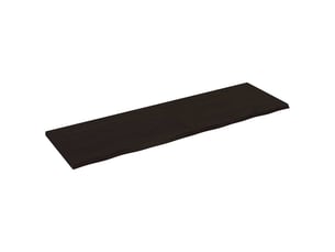 Comptoir de salle de bain, plan de travail marron foncé bois massif traité cf65882