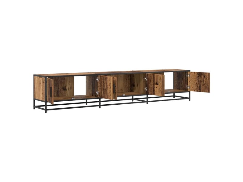  Meuble tv moderne, banc tv 210x35x41 cm bois ancien bois d'ingénierie  - Conforama E