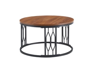 Table basse rond(e) coloris bois foncé <strong>HAUSS SPOLE</strong> <strong></strong> - 70 cmx70 cm