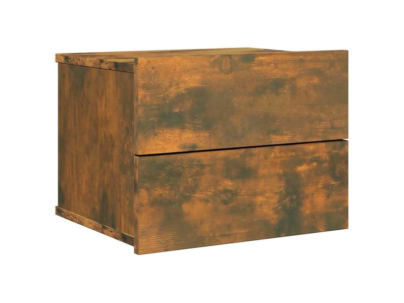  Table de chevet - cabinet de chevet - table de nuit chêne fumé 40x30x30 cm bois d'ingénierie  - Conforama A