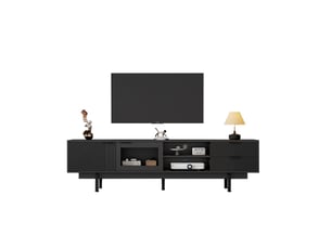 Meuble tv coloris noir 200 cm OKWISH  