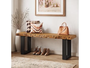 Banc  coloris marron <strong>TRIBESIGNS</strong> <strong></strong> - 120 cm
