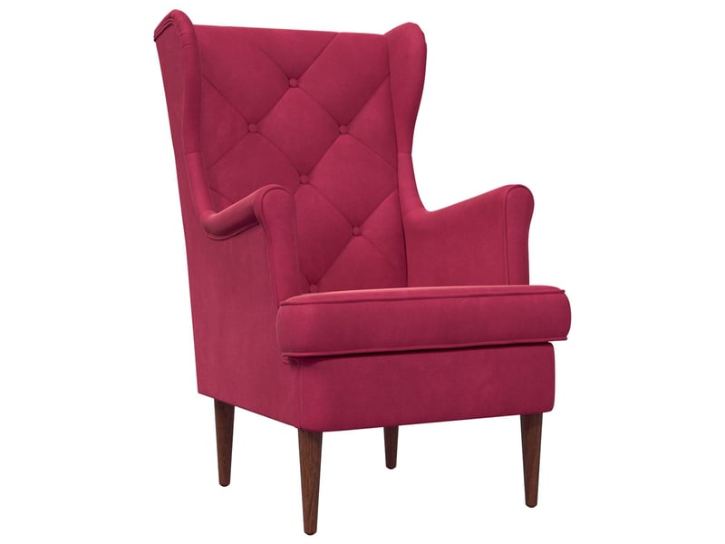  Vidaxl fauteuil bordeaux velours  - Conforama D
