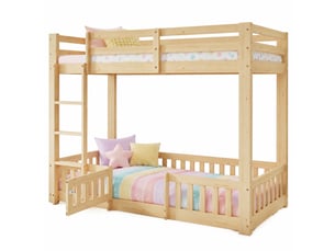 Lit mezzanine 90x200 cm <strong>HAUSS SPOLE</strong> <strong></strong> coloris naturel
