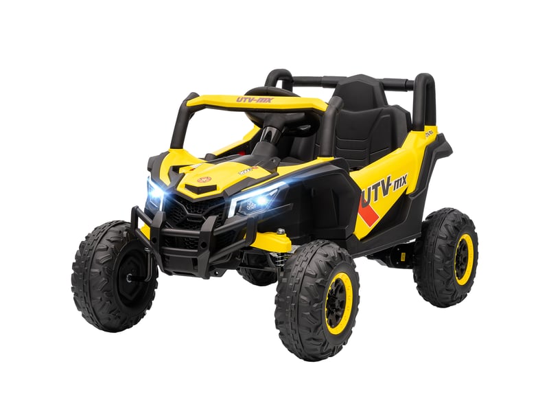 Voiture électrique enfants utv 12 v, buggy électrique enfants avec télécommande, 96 x 61 x 56 cm, jaune - Conforama B
