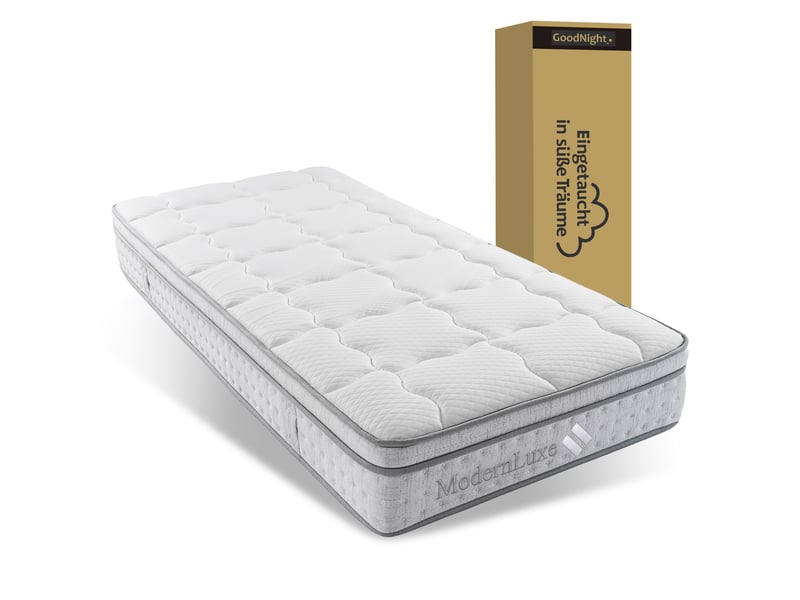  Lit rembourré, lit enfant 90x200 cm, led, usb, sommier à lattes, matelas inclus, lin gris  - Conforama D