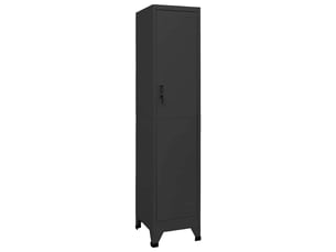 Armoire à casier, rangement de bureau anthracite 38x45x180 cm acier shl6082