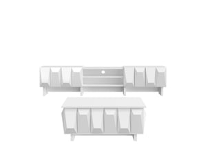 Meuble tv coloris blanc 180 cm   