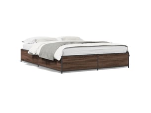 Lit 2 places 120x190cm coloris marron