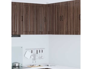 Meuble mural de cuisine, armoire d'angle cuisine lucca chêne brun 57x57x80cm
