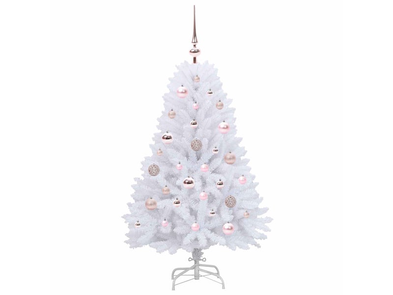  Sapin de noël, arbre de noël artificiel à branches articulées blanc 120 cm shl7098  - Conforama D