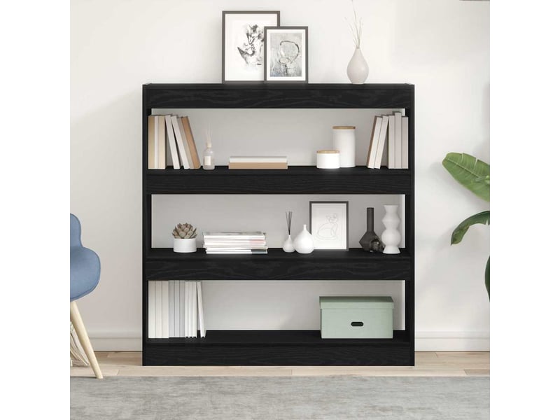  Bibliothèque 3 niveaux, armoire à livres 100 x 30 x 103 cm bois d'ingénierie  - Conforama B