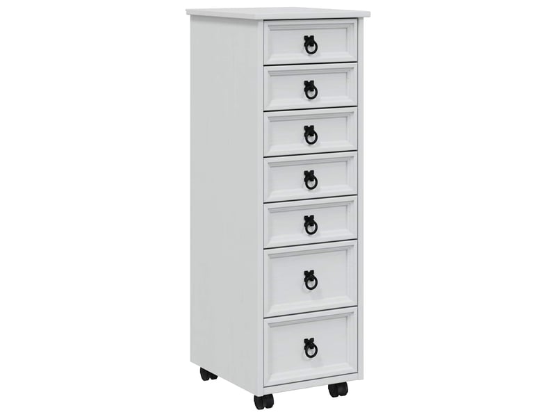  Caisson roulant de bureau avec tiroirs corona blanc shl624  - Conforama A