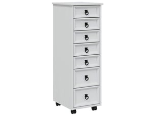 Caisson roulant de bureau avec tiroirs corona blanc shl624