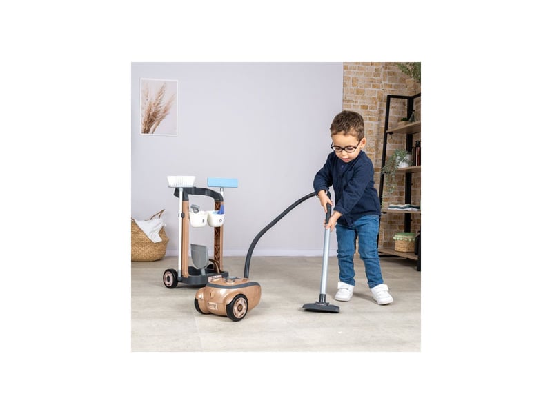  Chariot menage enfant avec aspirateur jouet et 9 accessoires des 3 ans SMO3032160113693 - Conforama D