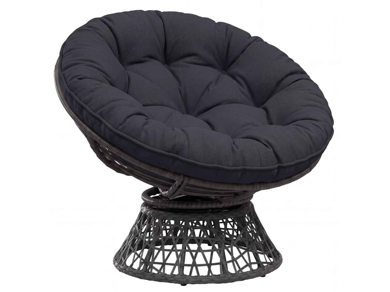 Coussin de chaise suspendue, coussin d'assise vianen 100 % polyester bleu foncé cf54269 - Conforama C