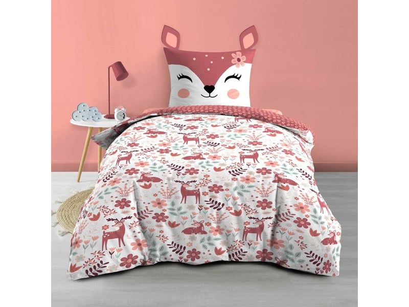  Housse de couette 140x200 + 1 taie bichette  coton  - Conforama A