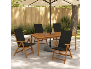 Lot de 4 coussins de chaise à dossier haut  gemert noir cf59329