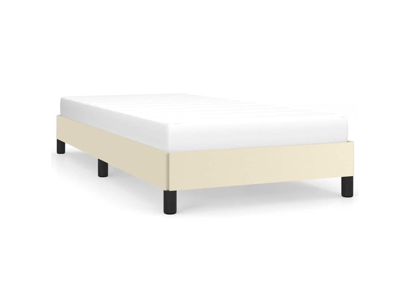  Lit simple- lit adulte -  cadre de lit sans matelas crème 100x200 cm similicuir  - Conforama A