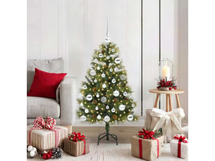 Sapin de noël - arbre de noël artificiel avec branches pliables et cônes 120 cm
