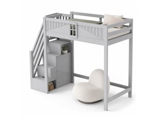 Lit mezzanine 90x200 cm VIVRYN coloris gris