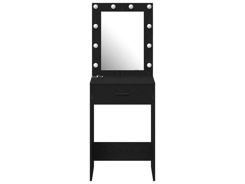  Coiffeuse, table de toilette chêne noir 50x41x135 cm bois d'ingénierie shl87629  - Conforama E