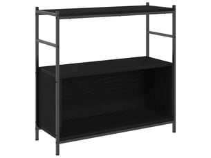 Étagère de rangement 80 x 30 x 78,5 cm bois d'ingénierie chêne noir