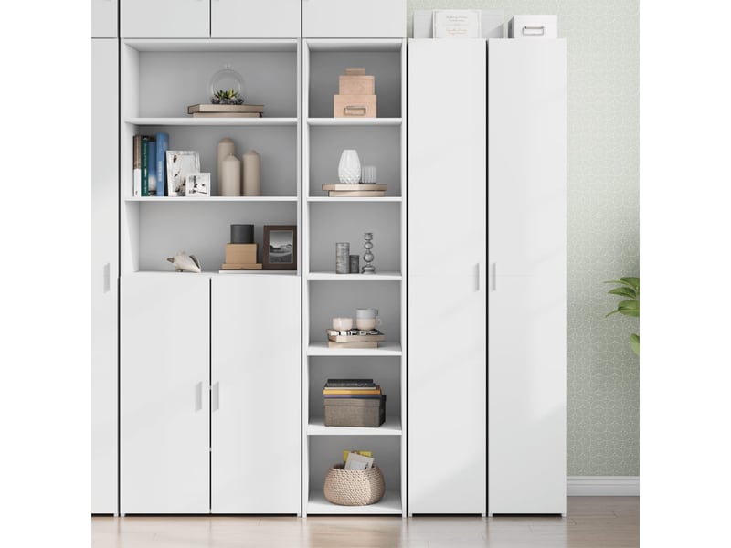  Buffet haut - bahut - meuble de rangement blanc 40x41x185 cm bois d'ingénierie  - Conforama B