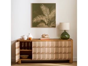 Buffet 4 porte(s) 0 tiroir(s) <strong>ATMOSPHERA CRÉATEUR D'INTÉRIEUR</strong> <strong>NETSI</strong> - 45 cm coloris beige