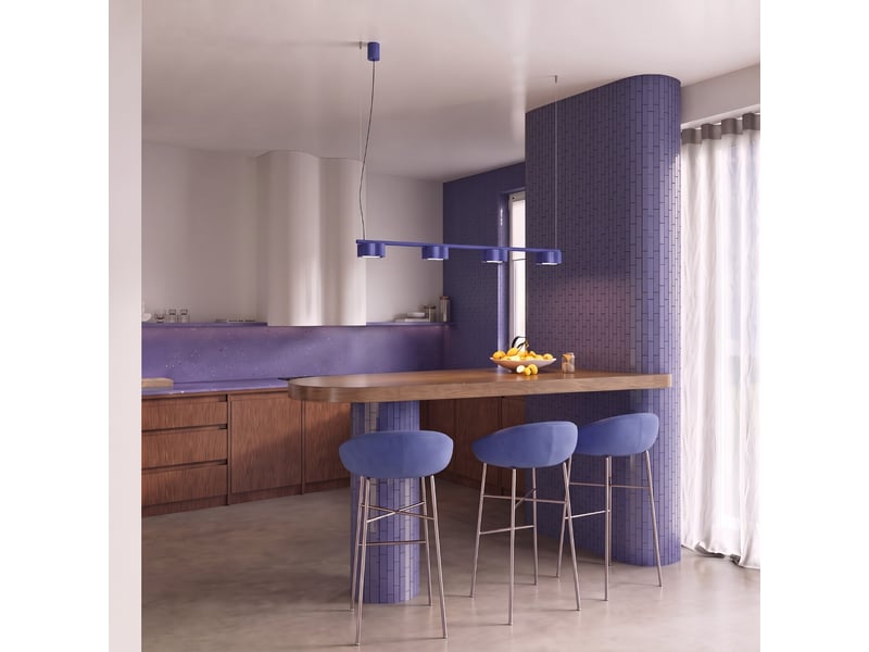  Lustre ovio 4 outremer gx53 aluminium moderne 208x122x12cm SL.3363 - Conforama C
