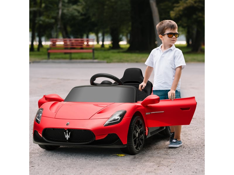  Voiture électrique pour enfants sous licence maserati mc20 12v, télécommande, led, musique et klaxon, 3 à 6 ans, rouge  - Conforama C