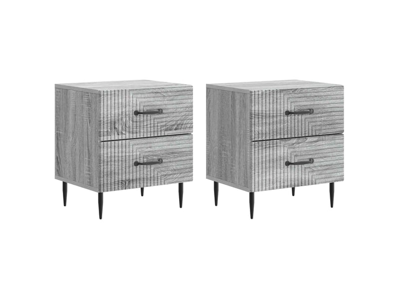  Table de chevet 2 pièces sonoma gris 43 x 34,5 x 47,5 cm  - Conforama B