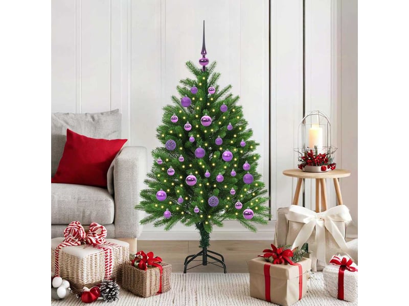  Sapin de noël, arbre de noël avec 150 led avec support vert 120 cm pe shl9487  - Conforama B