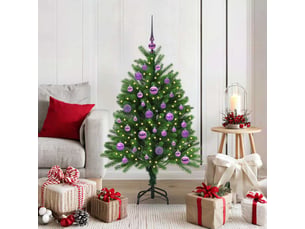 Sapin de noël, arbre de noël avec 150 led avec support vert 120 cm pe shl9487