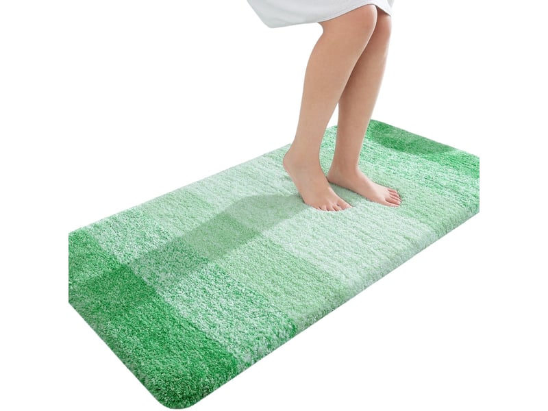  Tapis de bain en microfibre antidérapant - 24 x 36 pouces - vert  - Conforama A