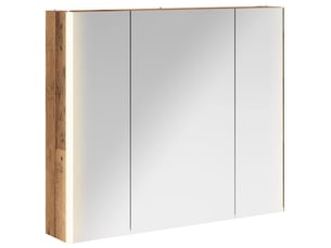 Armoire miroir de salle de bain, cabinet de salle de bain bois ancien 83,5 x 15,5 x 70 cm cf65150