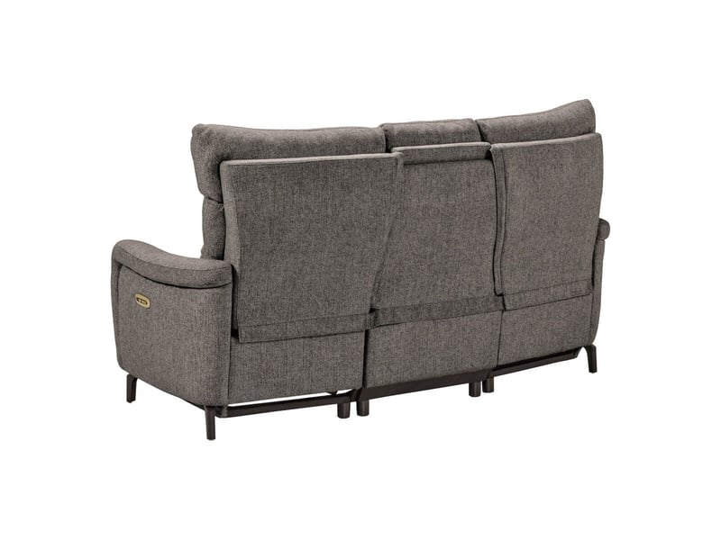  Canapé 3p relax électrique avec tablette centrale tissu gris - varenne VARENNE - Conforama E